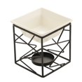 thumbnail image 3 of Warmself Delicate Romantic Ceramic Tealight Candle Holder Oil Burner, Fragrance Warmer Aromatherapy Wax Candle Tart Burner Warmer Diffuser for Home Bedroom Décor-Black, 3 of 6