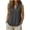 Gray, variant on Women's Linen Style Sleeveless Button Down Shirt, Casual Loose Fit Stand Collar Blouse, Summer Daily Wear Tunic Top
