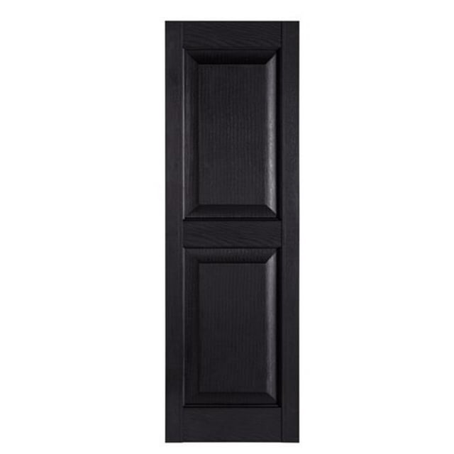 Volets Décoratifs Extérieurs à Panneau Surélevé Premier, Noirs - 15 x 35 Po