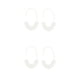 thumbnail image 4 of Pendientes en forma de U Sonducket 1 par estampado de leopardo acrílico color Blanco, 4 of 6
