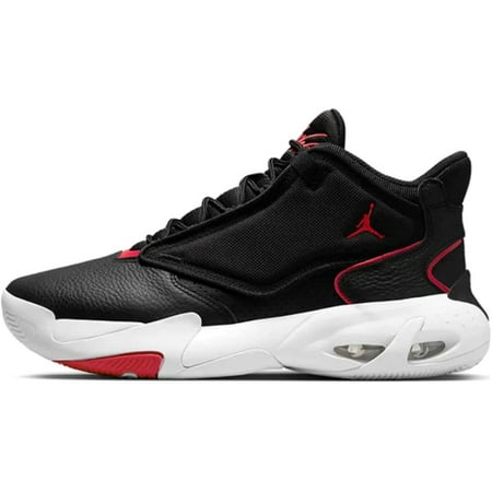 Jordan Mens Max Aura 4 Shoes,Black/University Red/White,8