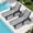 Black, variant on SERWALL Textilene Patio Chaise Lounge Chair, 5-Position Adjustable Outdoor Lounger with Rolling Wheels for Pool, Deck, Aruba