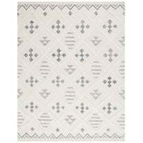 SAFAVIEH Casablanca Loew Diamond Area Rug, Ivory/Black, 8' x 10'