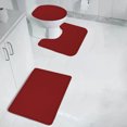 thumbnail image 5 of Dvruxg Modern 3-Piece Bathroom Rug Set - Absorbent Quick-Dry Non-Slip Polyester Mats (40x38cm, 50x40cm, 40x60cm) - P-ink, Red, Light Blue, Blue, Navy, Coffee, 5 of 5