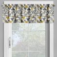 thumbnail image 4 of Ambesonne Yellow Grey Valance & Curtain, Zig Zag Triangles, 55"x36", Charcoal Grey Marigold, 4 of 6
