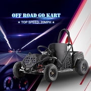 Electric Go Kart 4-Wheeler Shock Absorber,Go Carts with 1000 W Brushless Motor and 3-Speed,Max Speed 20 MPH 4 wheeler for Adults & Teens,Black