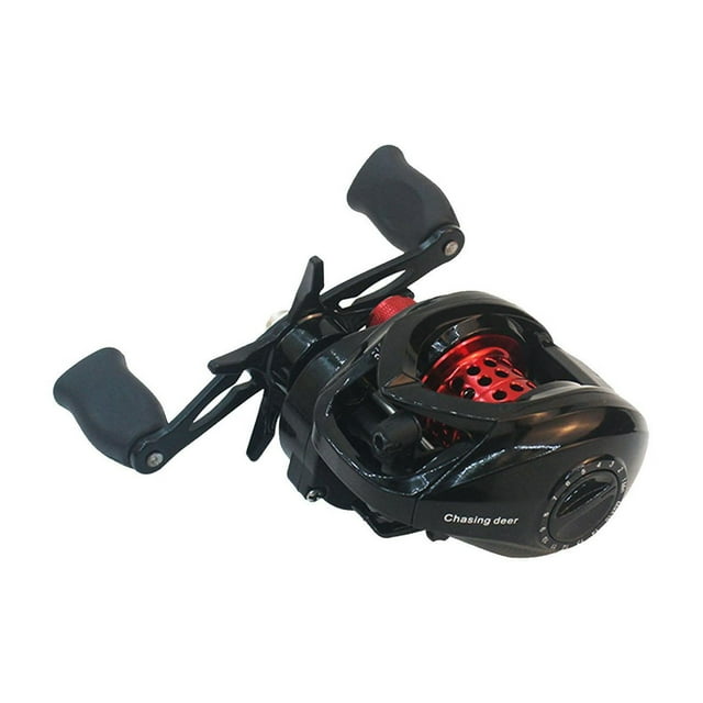 Almencla Baitcasting Reel 15 Level Braking System 17.6lbs Drag Smooth Baitcaster Reel Black Right Hand