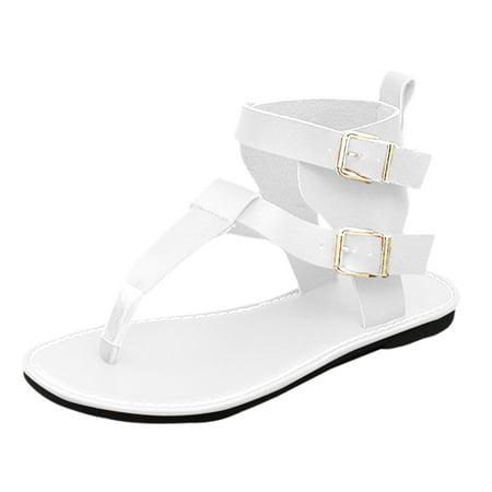 

Jungdeepe Summer New Low Heel Clip Toes Roman Women s Shoes Fashion Comfortable Belt Buckle Flat High Top Sandals