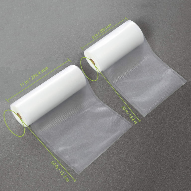 Wevac Vacuum Sealer Bags 11x50 Rolls 2 pack for Food Saver, Seal a Meal,  Weston. Commercial Grade, BPA Free, Heavy Duty, Great for vac storage, Meal  Prep or Sous Vide 