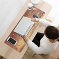 thumbnail image 3 of Large Desk Mat & Mouse Pad - Pink Gold Marble, Laptop Protector, Cute Pink Desk Accessories (31.5x11.8in), 3 of 7