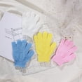 thumbnail image 4 of RV 8 guantes de ducha exfoliantes de lufa natural, 8 colores para el cuerpo y la cara, exfolia la piel muerta, guantes de ducha de microfibra reversibles para adultos, 4 of 5