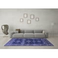 thumbnail image 3 of Ahgly Company Indoor Square Oriental Blue Traditional Area Rugs, 4' Square, 3 of 4