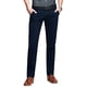 thumbnail image 1 of Pantalones casuales ajustados de hombre, corte cónico, frente plano, color azul, talla 38, 1 of 6