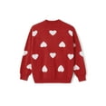 thumbnail image 4 of Mom and Daughter Matching Clothes Women Little Girls Heart Cardigan Sweater Mommy and Me Valentine's Day Cardigan, 4 of 8