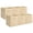 Beige, variant on 6 Packs 11 Inch Fabric Storage Bins with Faux Leather Handles, Collapsible Cube Organizer Baskets for for Clothes Toys, Perfect for Living Room & Bedroom, Gray