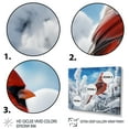 thumbnail image 3 of Designart "Winter Wonderland Cardinal Red Bird in Canada II" Animals Floater Framed Canvas Print, 3 of 7