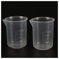 thumbnail image 2 of 2 pcs 50 ml laboratory plastic water liquid measuring cup Transparent, 2 of 4
