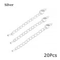 thumbnail image 1 of 10-20 unids/lote 50 70mm tono extensión cola cadena langosta cierres conector para DIY joyería hacer hallazgos pulsera collar Tan Jianjun unisex, 1 of 2