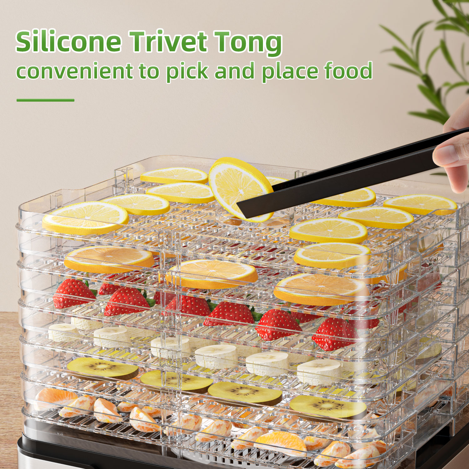 Foukus 7-Tray Food Dehydrator, 400W, LCD Display photo 6