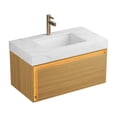 thumbnail image 4 of 36'' Sintered Stone with White Ceramic Undermount Basin, No Faucet, No Cabinet, Carrara White, 4 of 7
