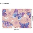 thumbnail image 3 of Coolnut Flowers and Butterfly Bathroom Rug Rectangular Bath Mat Non Slip Bath Rugs Absorbent Shaggy Bathmats for Sink Shower 16" x 24" Home Decor, 3 of 7