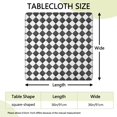 thumbnail image 2 of Black and White Checkerboard Checkered Pattern Square Fitted Tablecloth with Elastic Edge,Square Table Cover,Washable Elastic Table Cover for Home Kitchen Party Decor 36"x36", 2 of 6