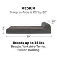 thumbnail image 6 of FurHaven Pet Dog Bed | Cooling Gel Memory Foam Orthopedic Quilted Fleece & Print Suede Lounge Pet Bed for Dogs & Cats, Espresso, Medium, 6 of 9