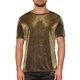 thumbnail image 1 of Camisetas de malla transparente Inspire Chic para hombres, camiseta de manga corta, camiseta brillante de purpurina metálica, 2XL dorada, 1 of 6