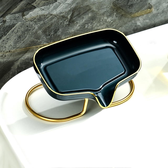 Soporte para jabón Macarena no perforado decorativo de limpiar bandeja para platos estante de exhibición con drenaje automático