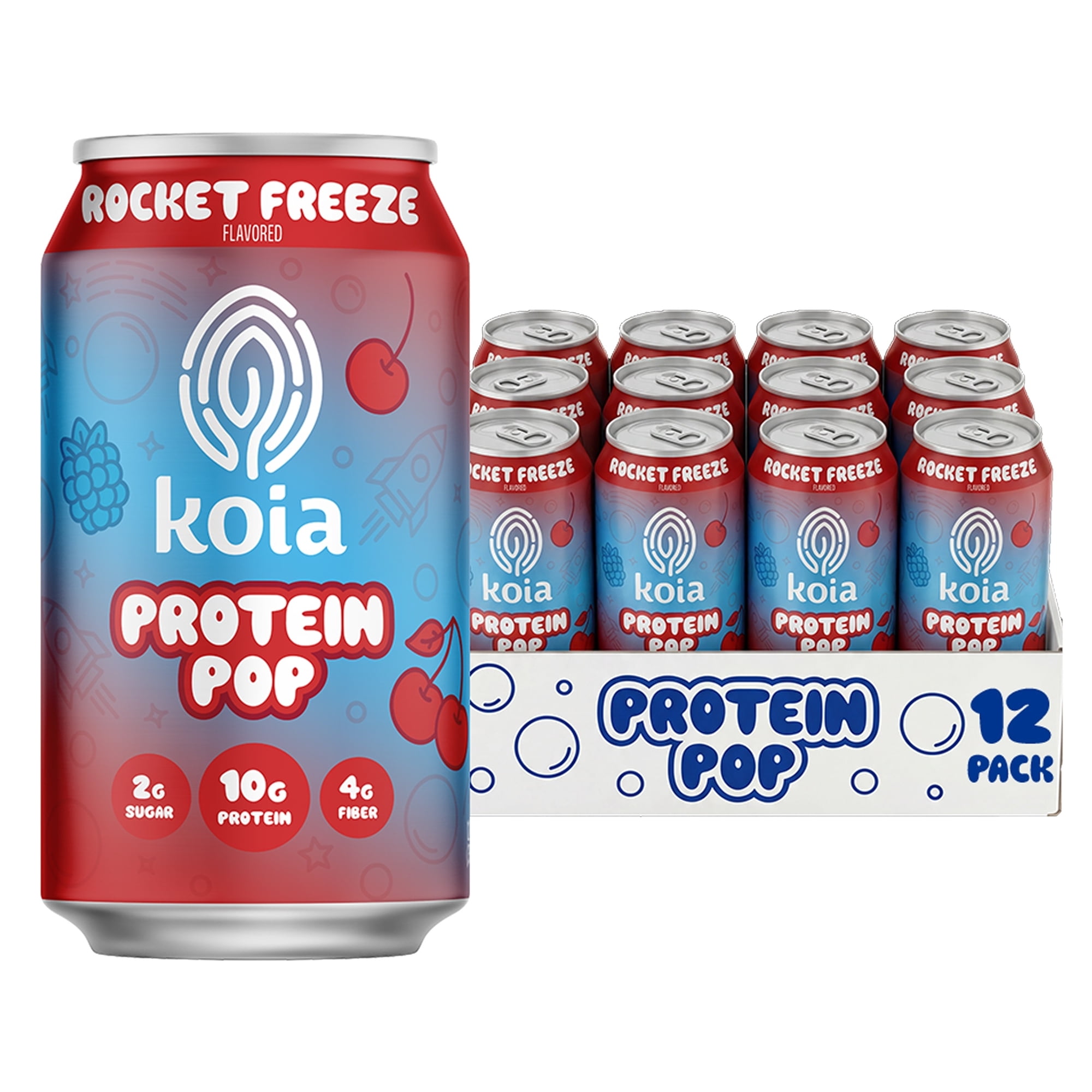 Koia Protein Pop, Clear, Plant-Based Protein, Rocket Freeze