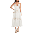 thumbnail image 4 of nvzhuang Women Summer Casual Long Dress Tie-Up Halter Neck Sleeveless Dress Fashion Backless Dress, 4 of 9