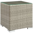 thumbnail image 6 of Modern Contemporary Urban Design Outdoor Patio Balcony Garden Furniture Lounge Sectional Sofa Set, Sunbrella Rattan Wicker, Grey Gray, 6 of 6