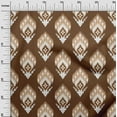 thumbnail image 3 of oneOone Georgette Viscose Brown Fabric Asian Ikat Sewing Craft Projects Fabric Prints By Yard 42 Inch Wide, 3 of 4