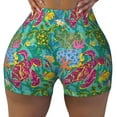 thumbnail image 2 of Lsque Turtles Pattern High Waisted Biker Shorts for Women-Tummy Control Fitness Athletic Workout Running Yoga Gym Shorts,Moisture-Wicking-Medium, 2 of 9