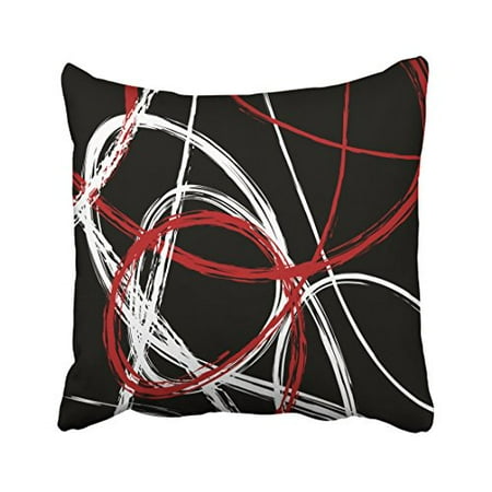 Winhome Red And Black Abstract Polyesters Design Retro Spectacular
