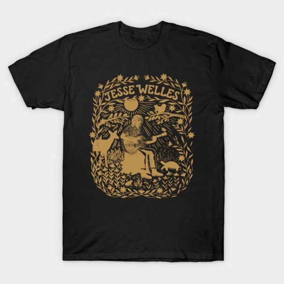 Silhouette Style Jesse Welles Rock Folk Musician T-Shirt Sizes S-5Xl GooGate