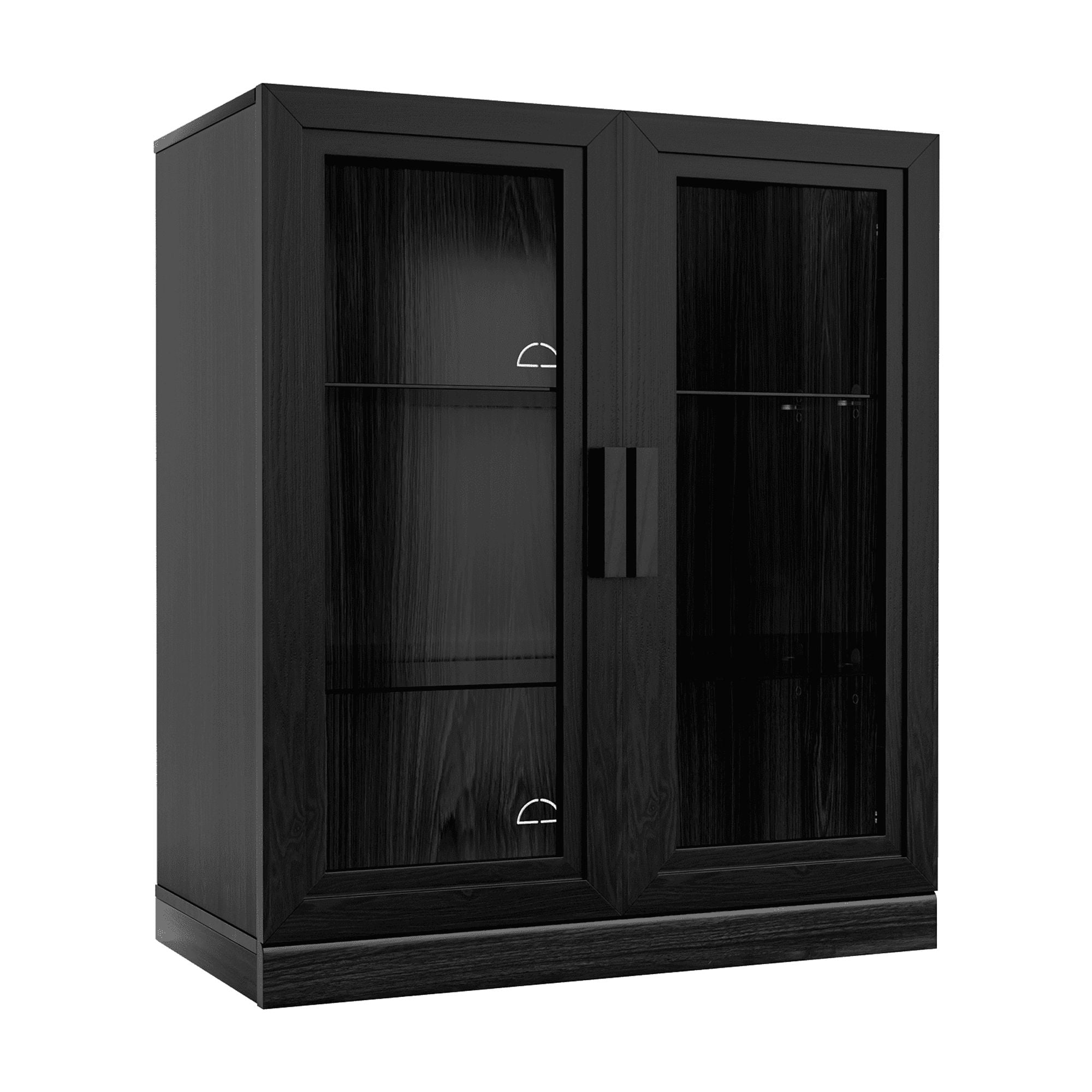 MAYEERTY Entryway Storage Cabinet Wood Accent Cabinet for Living Room,Black
