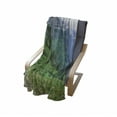 thumbnail image 4 of Glacier National Park Soft Flannel Fleece Throw Blanket, Summer Landscape with Grassy Land and Majestic Mountains, Cozy Plush for Indoor and Outdoor Use, 50" x 60", Multicolor, by Ambesonne, 4 of 6