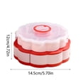 thumbnail image 4 of SIfdSeng Divided Serving Tray That for Dips & Party Appetizers Rotating Snack Container with Lid Lazy Organizer Veggie Fruit Tray for Kitchen Travel and and Picnic, 4 of 8