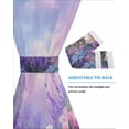 thumbnail image 4 of Purple Lavender Blackout Curtains, French Door Curtains for Door Window, Spring Watercolor Country Wildflowers Privacy Drapery for Patio/Sidelight Doors, 1 Panel with Tieback, 54 x 40 Inches, 4 of 6