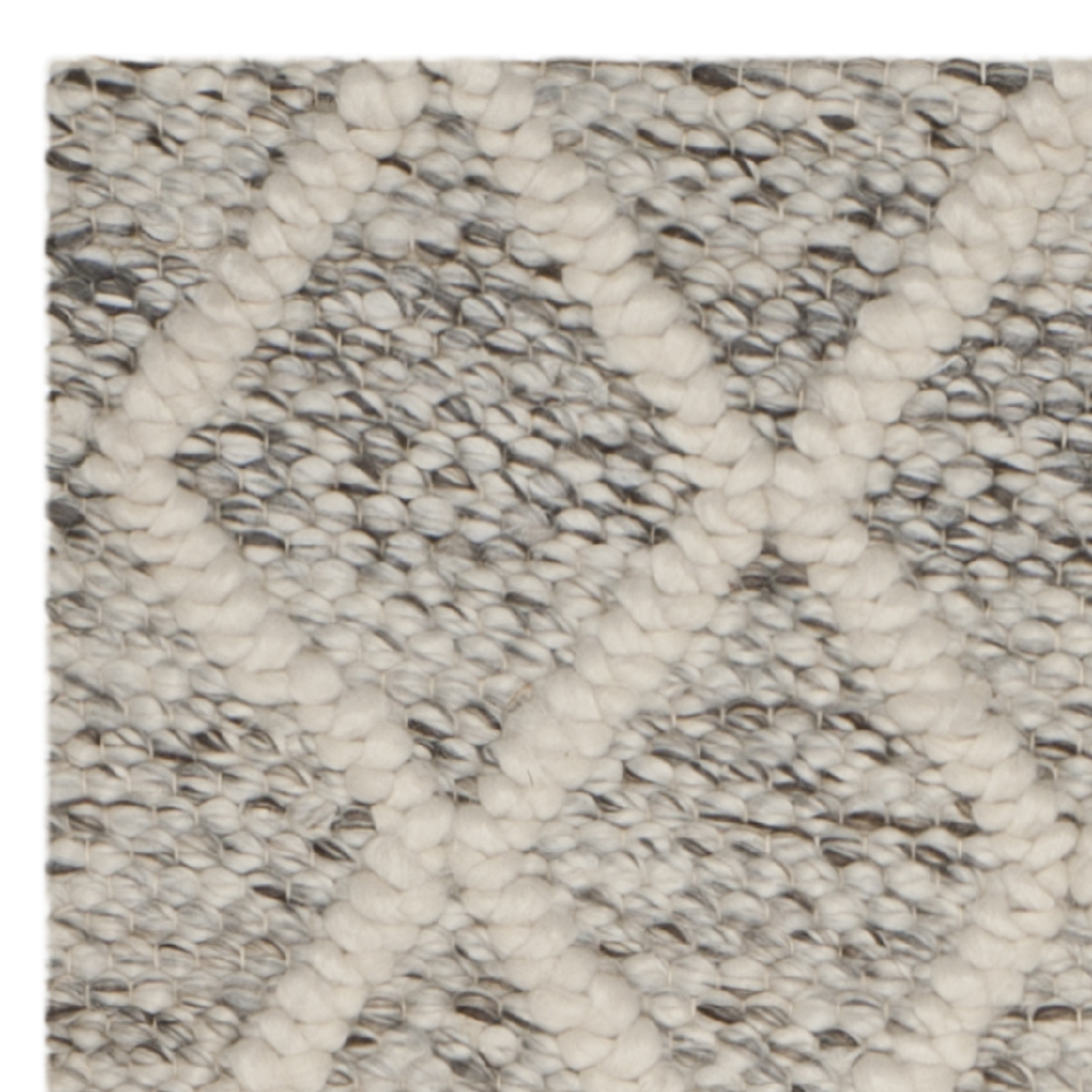 SAFAVIEH Natura Olgica Geometric Diamonds Runner Rug, Ivory/Stone, 2'3" x 8'