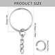 thumbnail image 3 of Kit de 150 anillos para llavero de acero inoxidable con agujas de ojo de tornillo para manualidades de bricolaje, 3 of 6