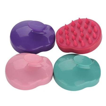 Yosoo 4 PCS Silicone Shampoo Scalp Washing Hair Comb Shower Bathing Massage Brush, Scalp Massage Brush,Shampoo