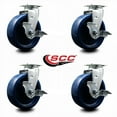 thumbnail image 2 of Tool Box Caster Wheel Set – 6 Inch Solid Polyurethane Swivel Casters – SCC, 2 of 2