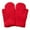 Red, variant on Naierhg 1 Pair Adults Mittens Thickened Stretchy Soft Fuzzy Cozy Cold Resistant Solid Color Windproof Winter Gloves Blue