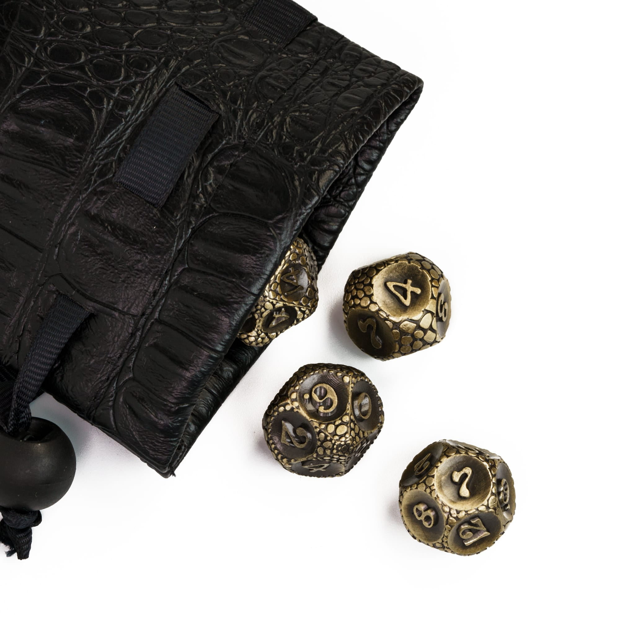 Cusdie 7-Die Metal DND Dice Set, Cobblestone Metal Polyhedral D&D Dice Setfor DND Dungeons and Dragons TTRPG Role Playing Games