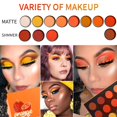 thumbnail image 3 of Palette de Fards à Paupières Mini Maquillage Mat Scintillant Haute Pigmentation (Orange), 3 of 8