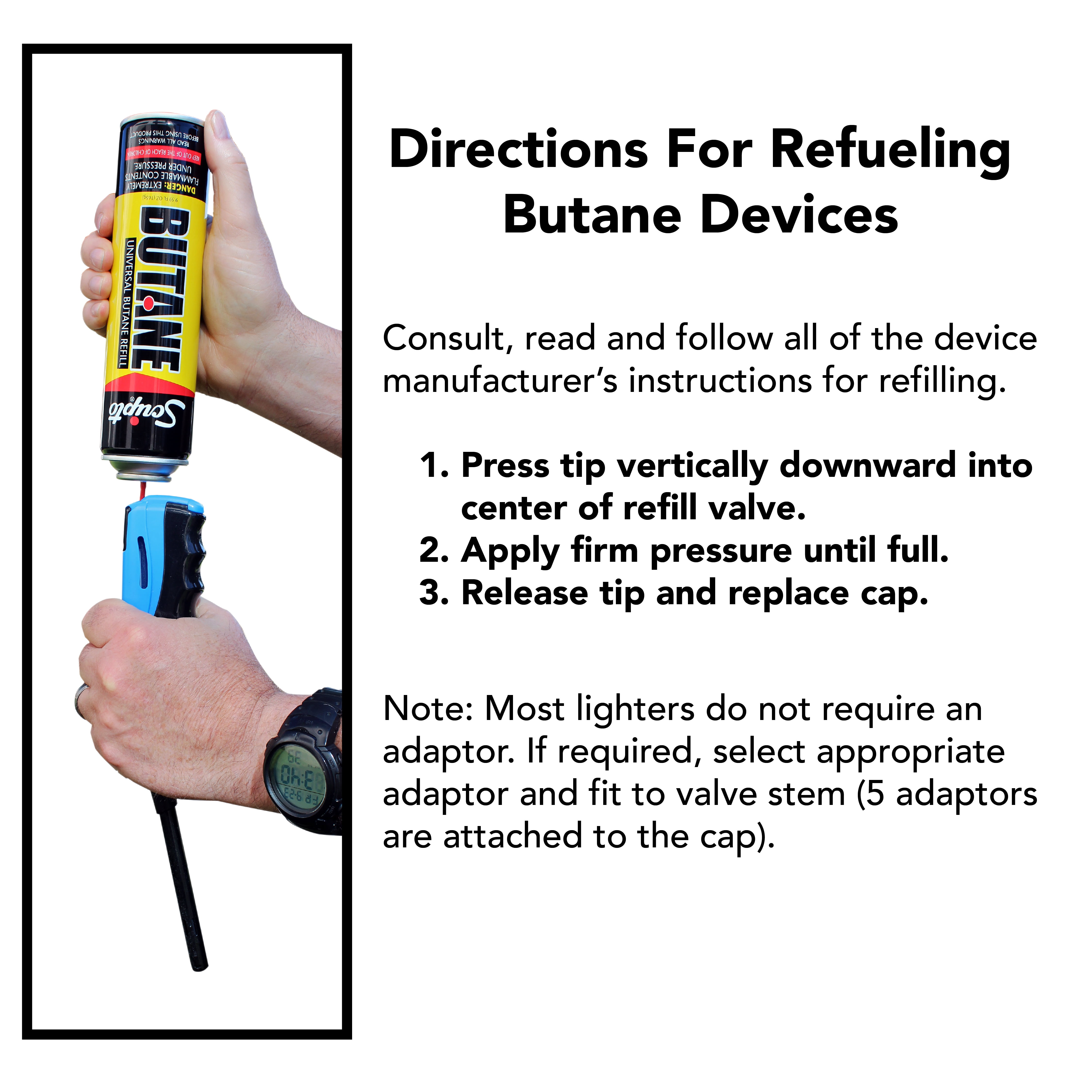 (2 pack) Scripto Butane Canister 165 Grams