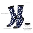 thumbnail image 4 of KLL Daisies Flowers Print Cool Socks Men's Women's Crew Socks Funny Crazy Novelty Stockings, 4 of 6