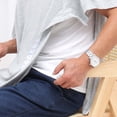 thumbnail image 5 of Short Sleeve T Shirts for Men Post-Surgery Open Side Snaps Tees Tops Mens Casual Solid Color Crewneck Breathable Basic Loungewear Tshirts Shirt, 5 of 8